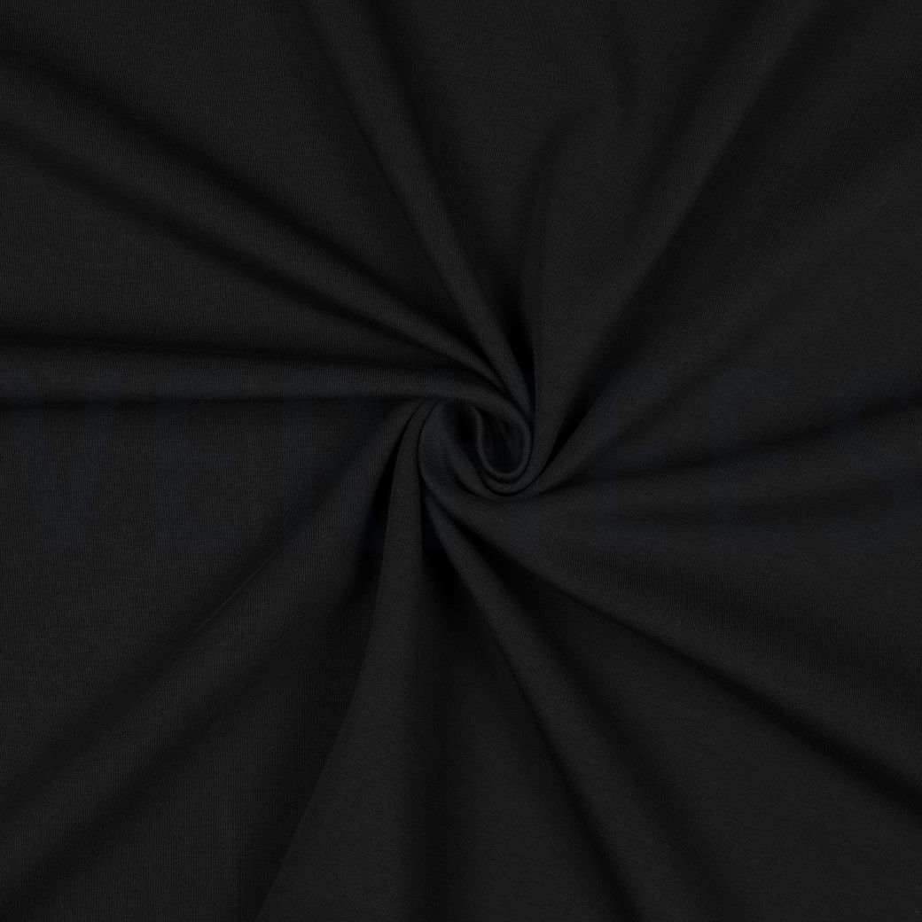 COTTON INTERLOCK JERSEY BLACK #3
