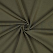COTTON INTERLOCK JERSEY ARMY GREEN (thumbnail) #3