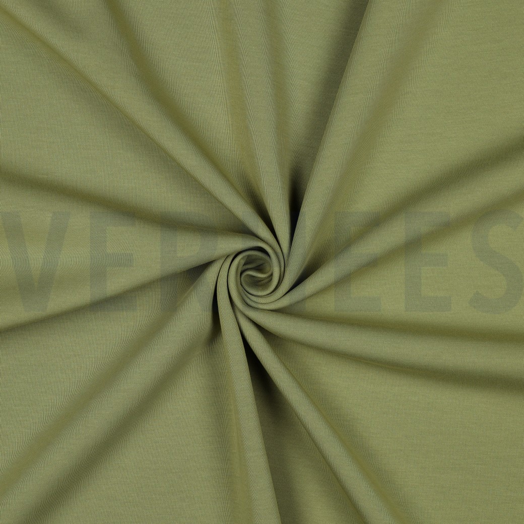 COTTON INTERLOCK JERSEY OLIVE #3