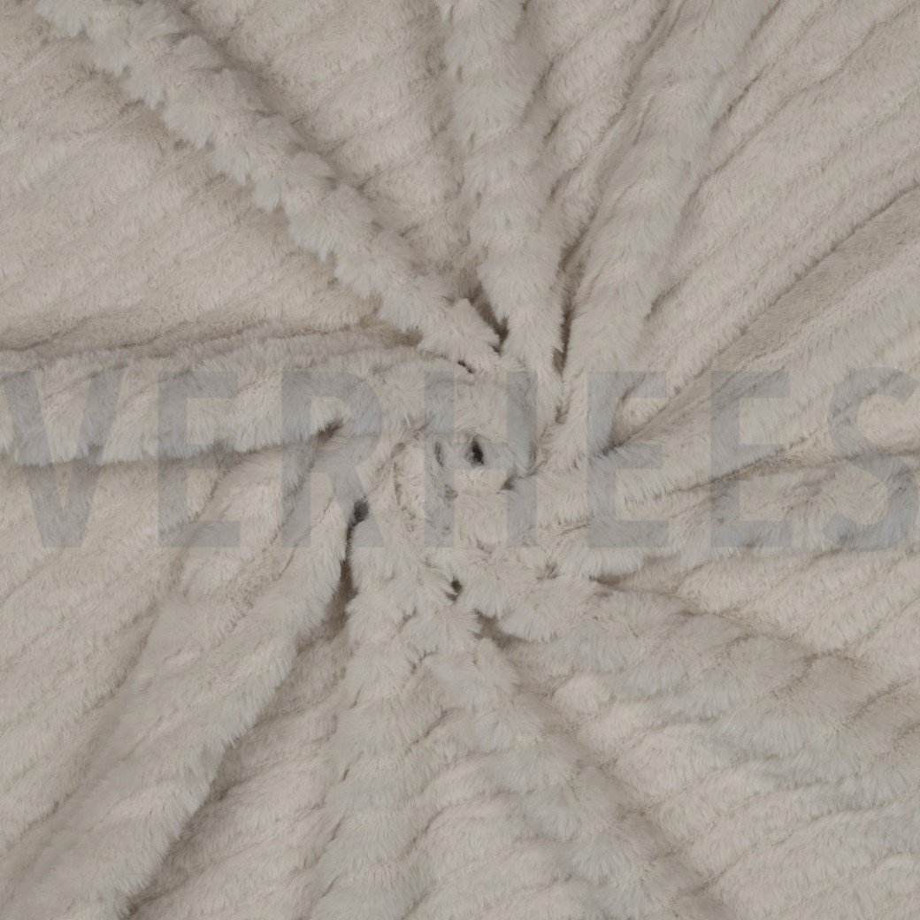 FAUX FUR STRIPES BEIGE #3