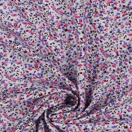 VISCOSE RADIANCE DIGITAAL BLOEMEN LILA #7