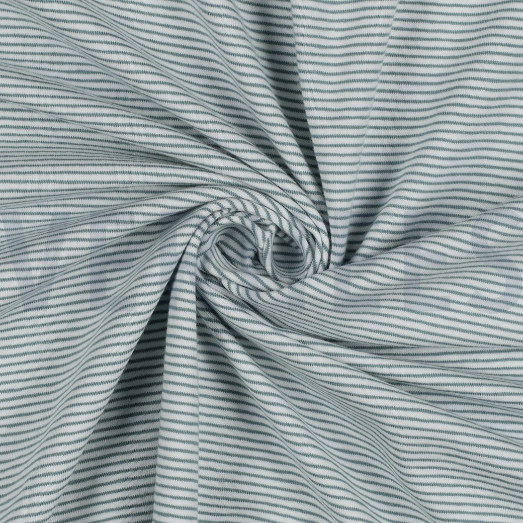 JERSEY YARN DYED STRIPES BLUE SHADOW / WHITE #3