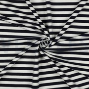 FRENCH TERRY YARN DYED STRIPES NAVY / OFF WHITE (thumbnail) #3