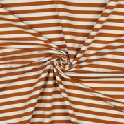 FRENCH TERRY YARN DYED STRIPES LIGHT BROWN / OFF WHITE (thumbnail) #3