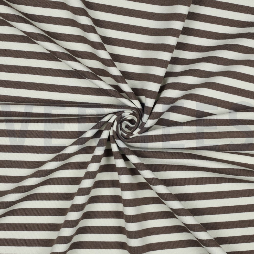 FRENCH TERRY YARN DYED STRIPES TAUPE #3