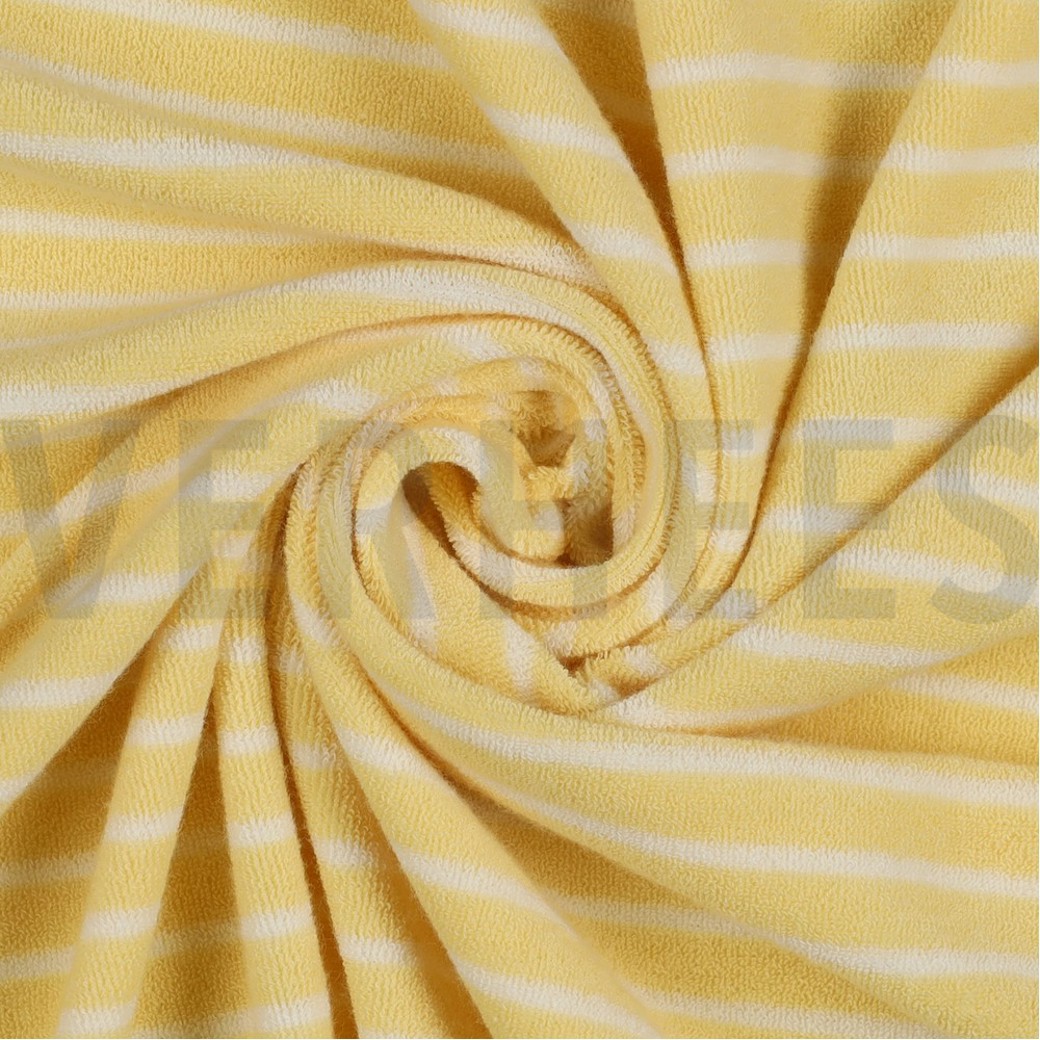 TOWELLING YARN DYED STRIPES HONEY / OFF WHITE #3