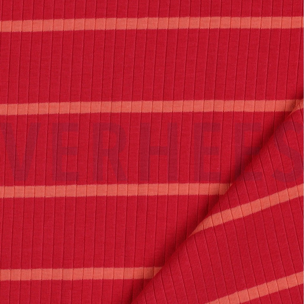 RIB YARN DYED STRIPES MAGENTA /CORAL #3