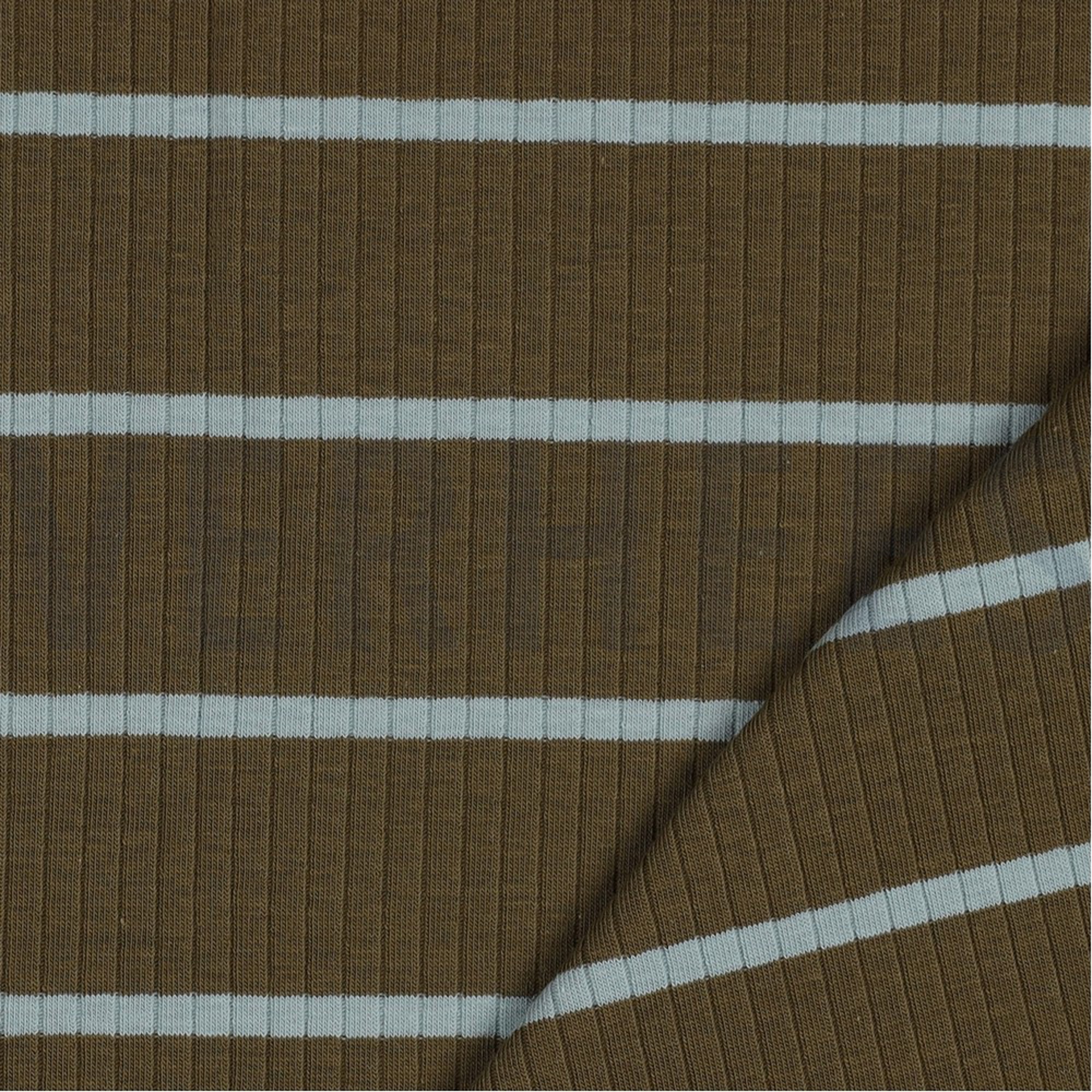 RIB YARN DYED STRIPES ARMY GREEN / MINT (high resolution) #3