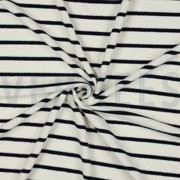 COTTON TOWELLING YARN DYED STRIPES ECRU / DARK BLUE (thumbnail) #3