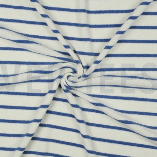 COTTON TOWELLING YARN DYED STRIPES LIGHT BLUE #7