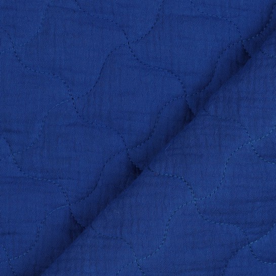 DOUBLE GAUZE QUILT COBALT #7