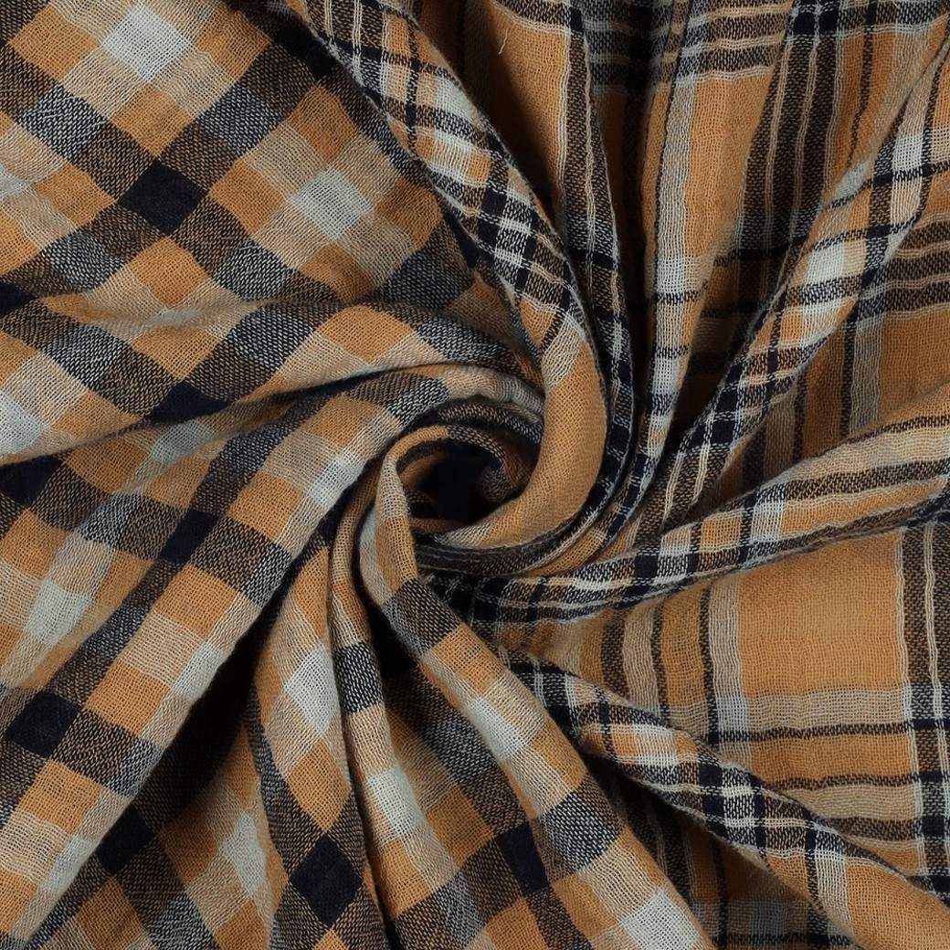 DOUBLE GAUZE CHECK 2-SIDE MULTICOLOUR #3