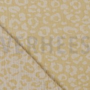 DOUBLE GAUZE JACQUARD ANIMAL YELLOW / ECRU (thumbnail) #3