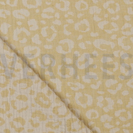 MUSSELIN JACQUARD TIERHAUT GELB / ECRU #7