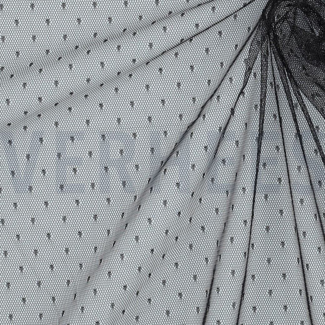 FINE TULE DOT BLACK #3