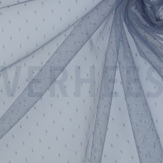 FIJNE TULE STIPPEN LICHTBLAUW #7