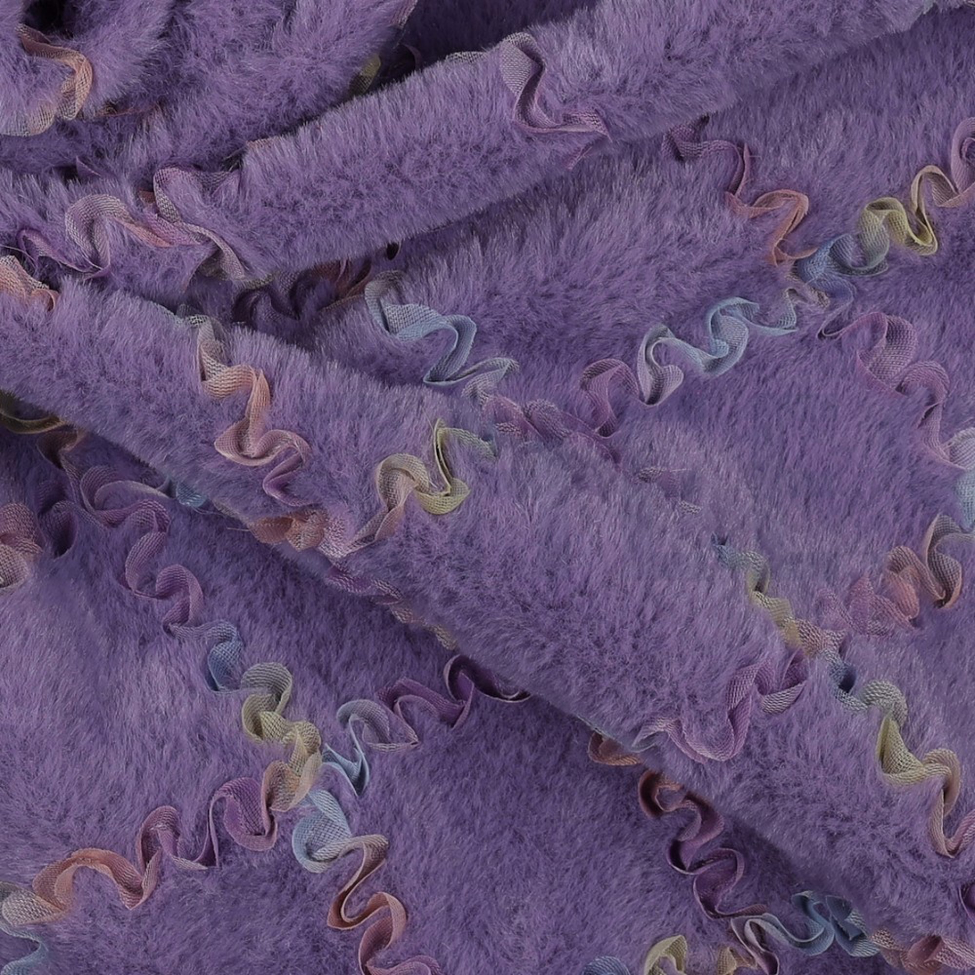 FAUX FUR WITH TULE MULTI COLOUR LILAC (high resolution) #3