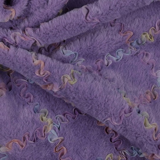 IMITATIEBONT MET TULE MULTIKLEUR LILA #7