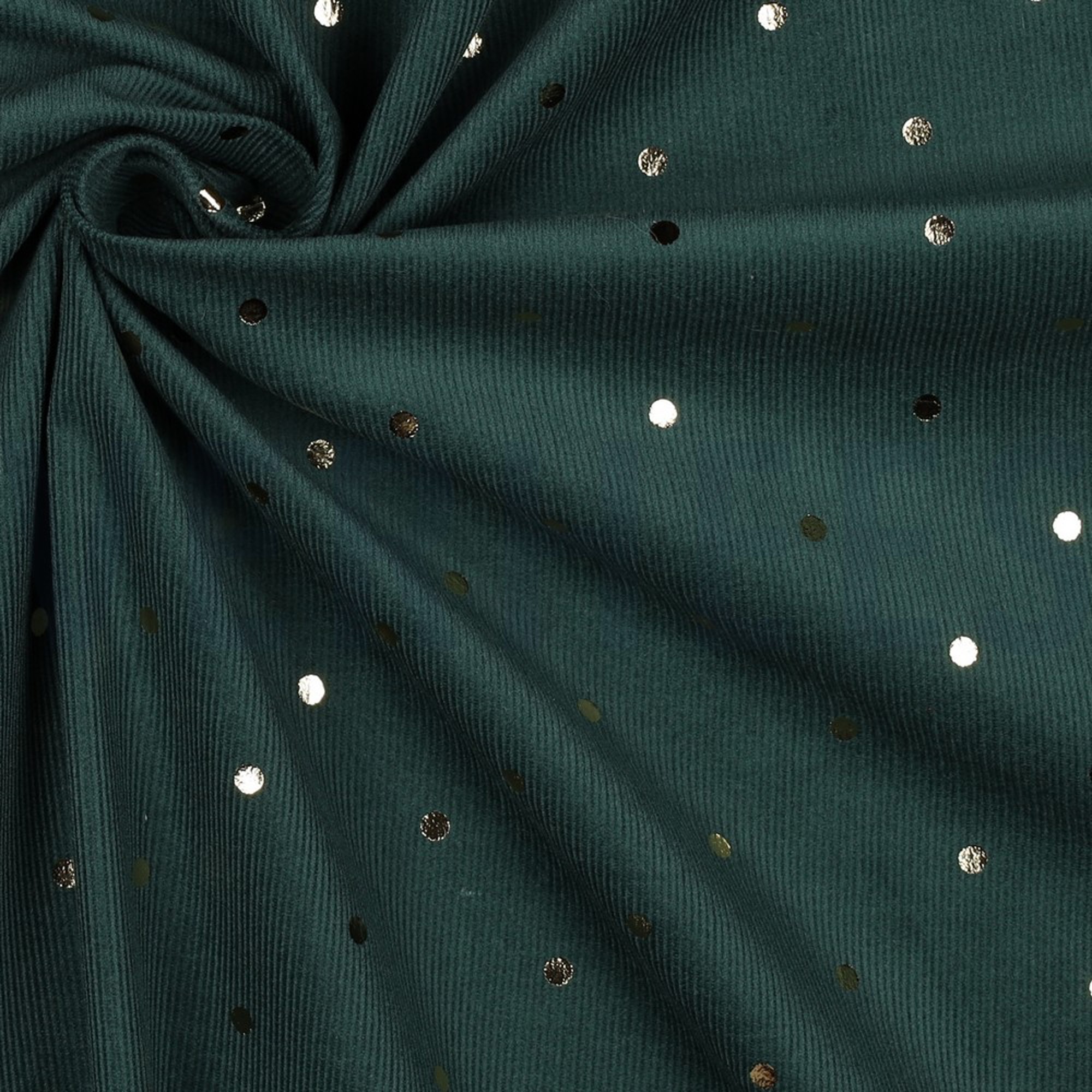 BABYCORD GOLD FOIL DOT DARK GREEN (high resolution) #3