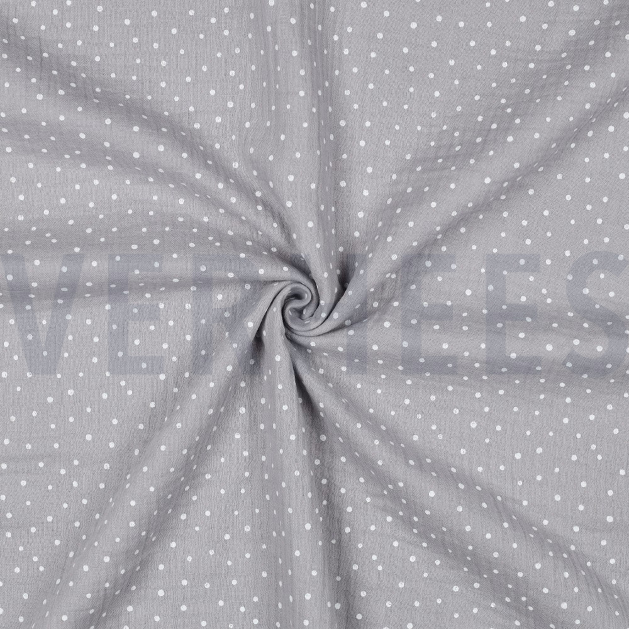 DOUBLE GAUZE LITTLE DOTS GREY (high resolution) #3