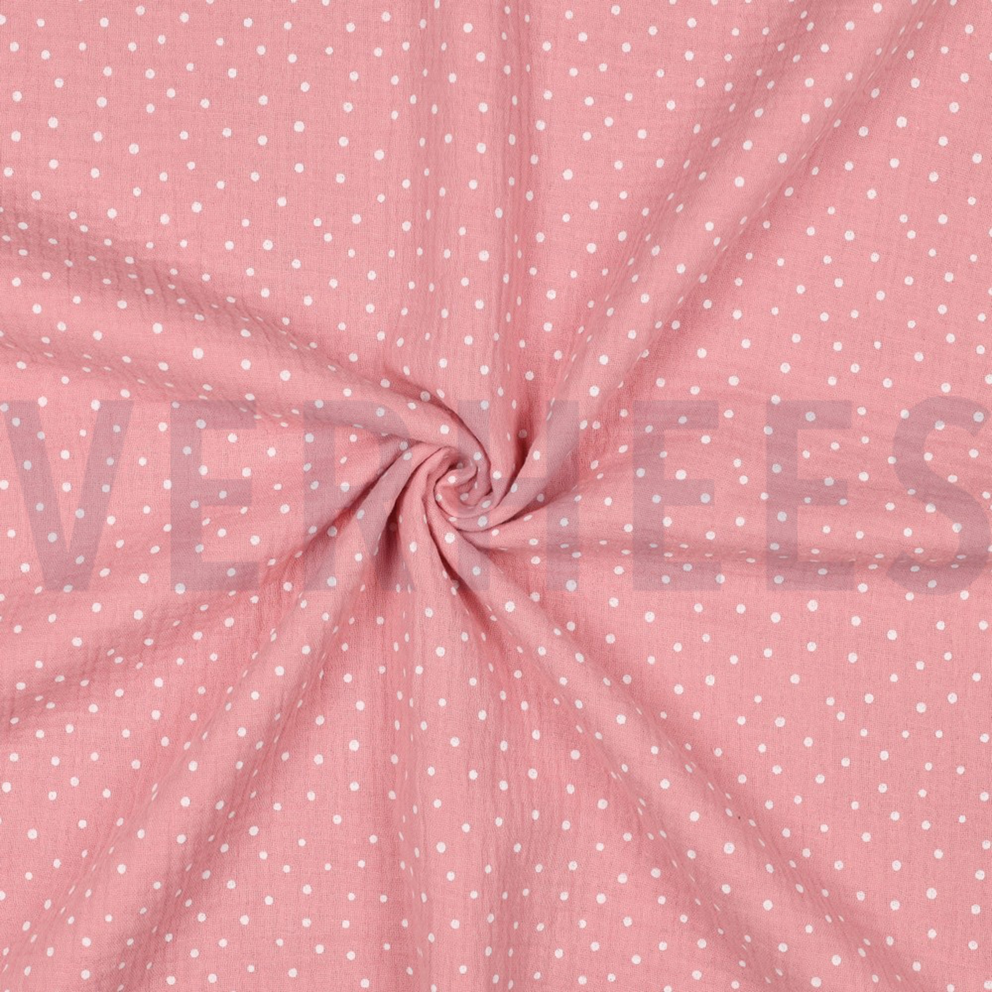 DOUBLE GAUZE LITTLE DOTS ROSE (high resolution) #3