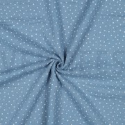 DOUBLE GAUZE LITTLE DOTS LIGHT BLUE (thumbnail) #3