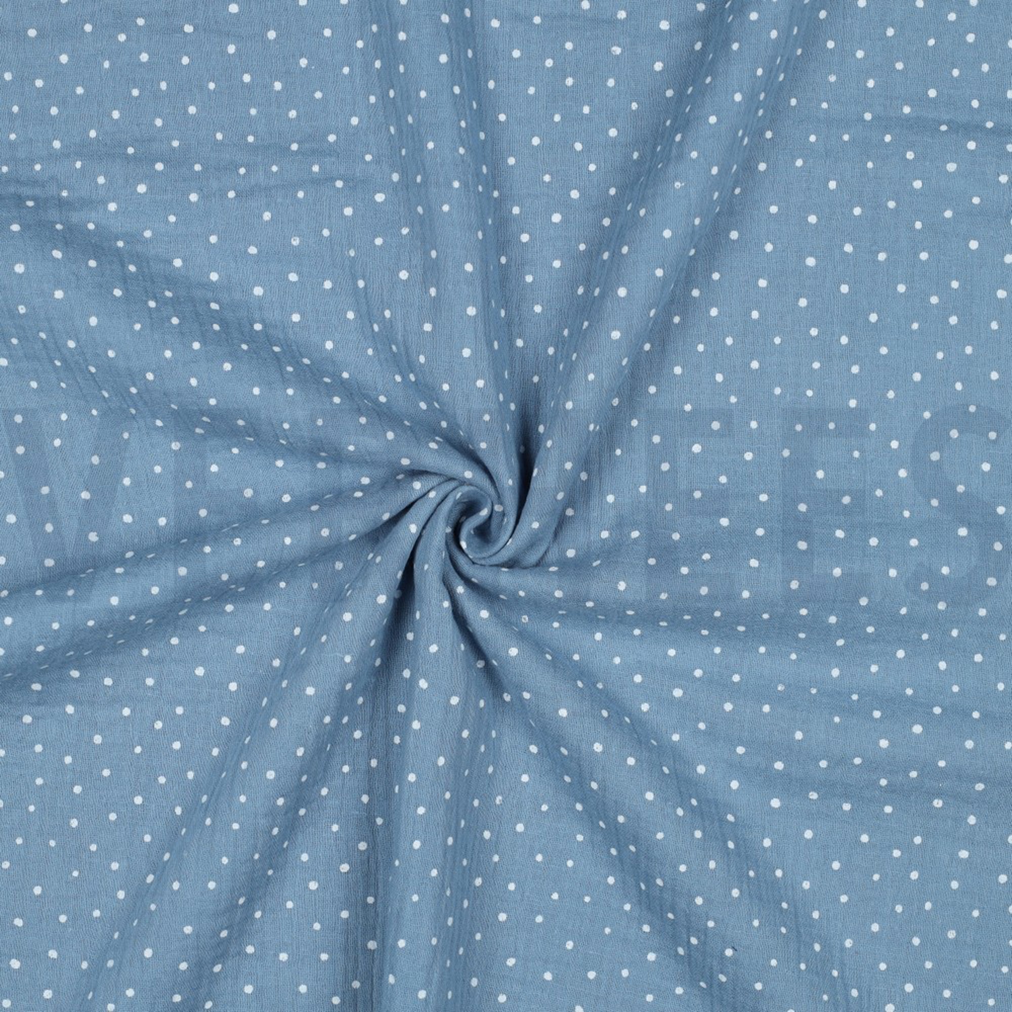DOUBLE GAUZE LITTLE DOTS LIGHT BLUE (high resolution) #3