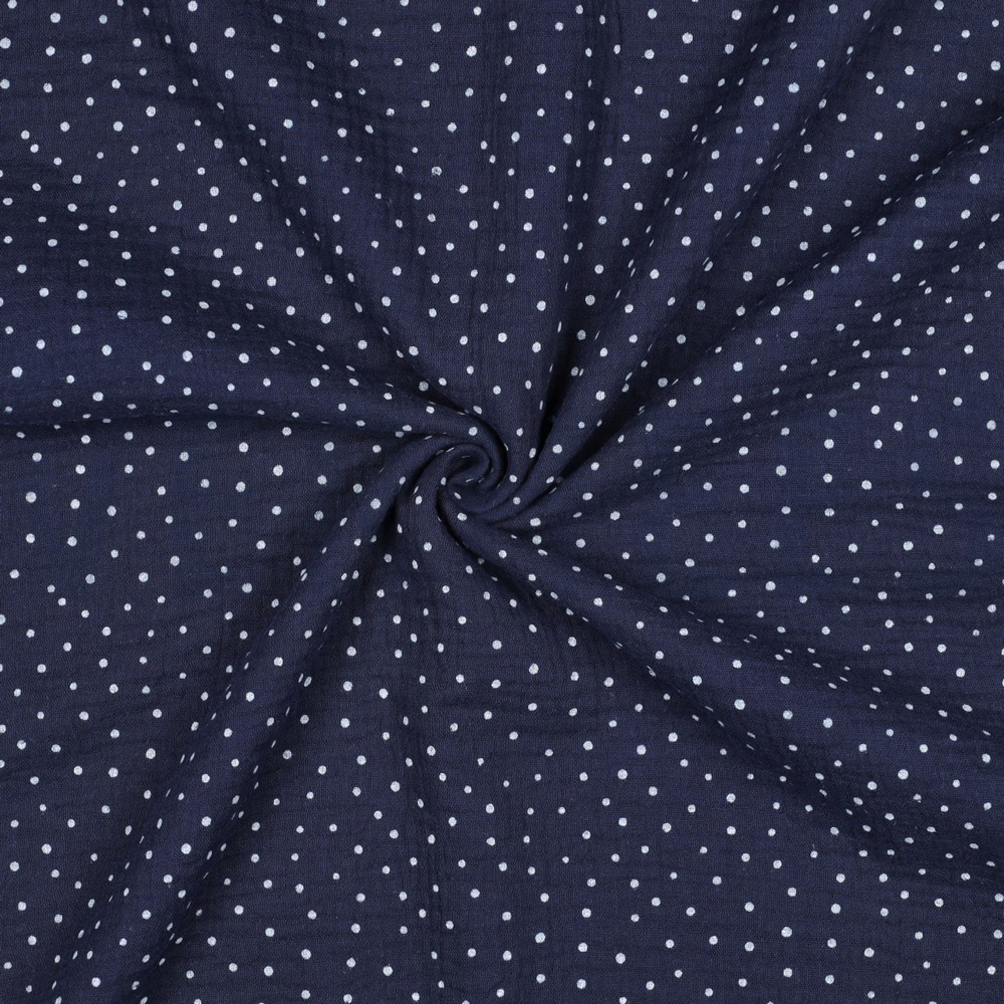 DOUBLE GAUZE LITTLE DOTS NAVY (high resolution) #3