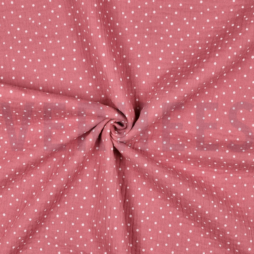 DOUBLE GAUZE LITTLE DOTS BLUSH #3