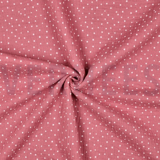 MUSSELIN KLEINE PUNKTE BLUSH #7