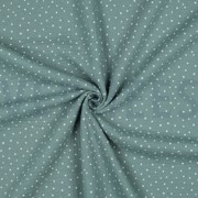 DOUBLE GAUZE LITTLE DOTS OLD GREEN (thumbnail) #3
