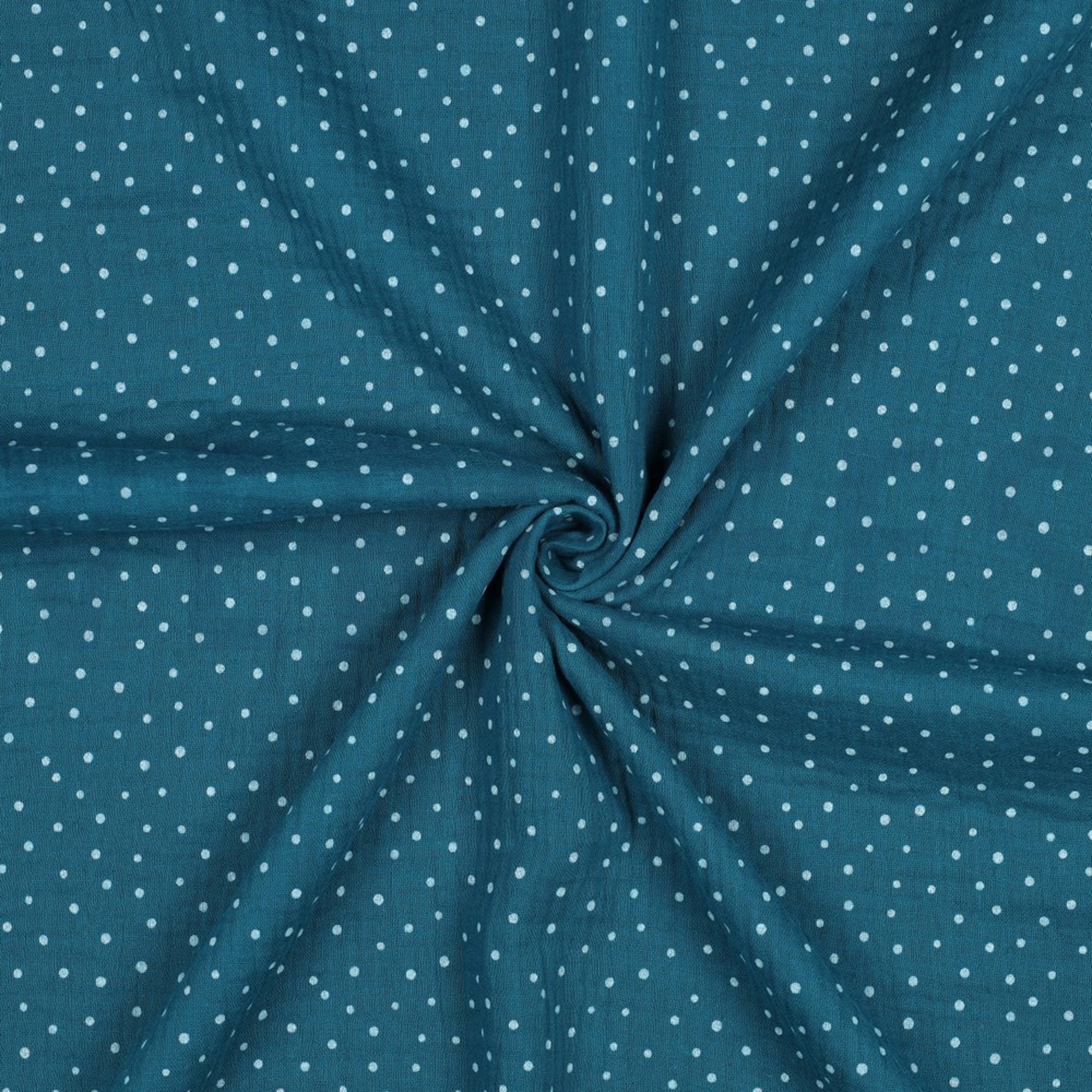 DOUBLE GAUZE LITTLE DOTS PETROL (high resolution) #3