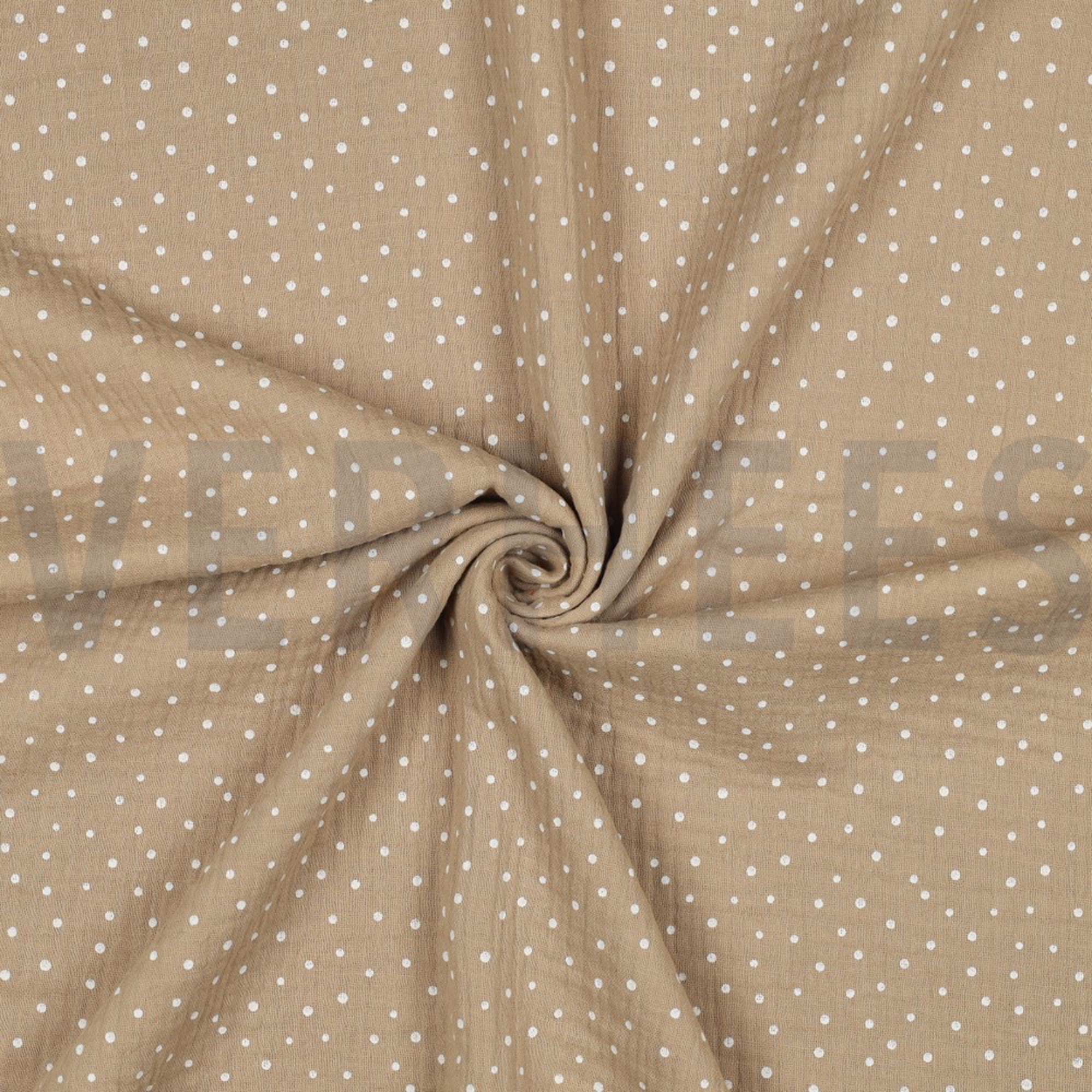 DOUBLE GAUZE LITTLE DOTS BEIGE (high resolution) #3