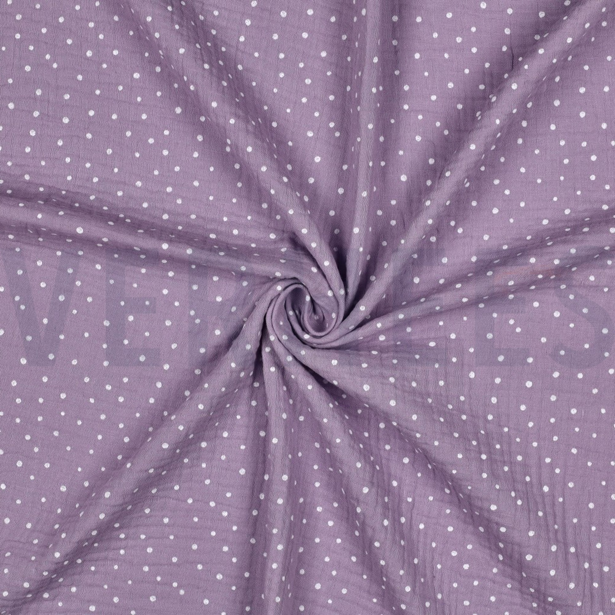 DOUBLE GAUZE LITTLE DOTS OLD MAUVE (high resolution) #3