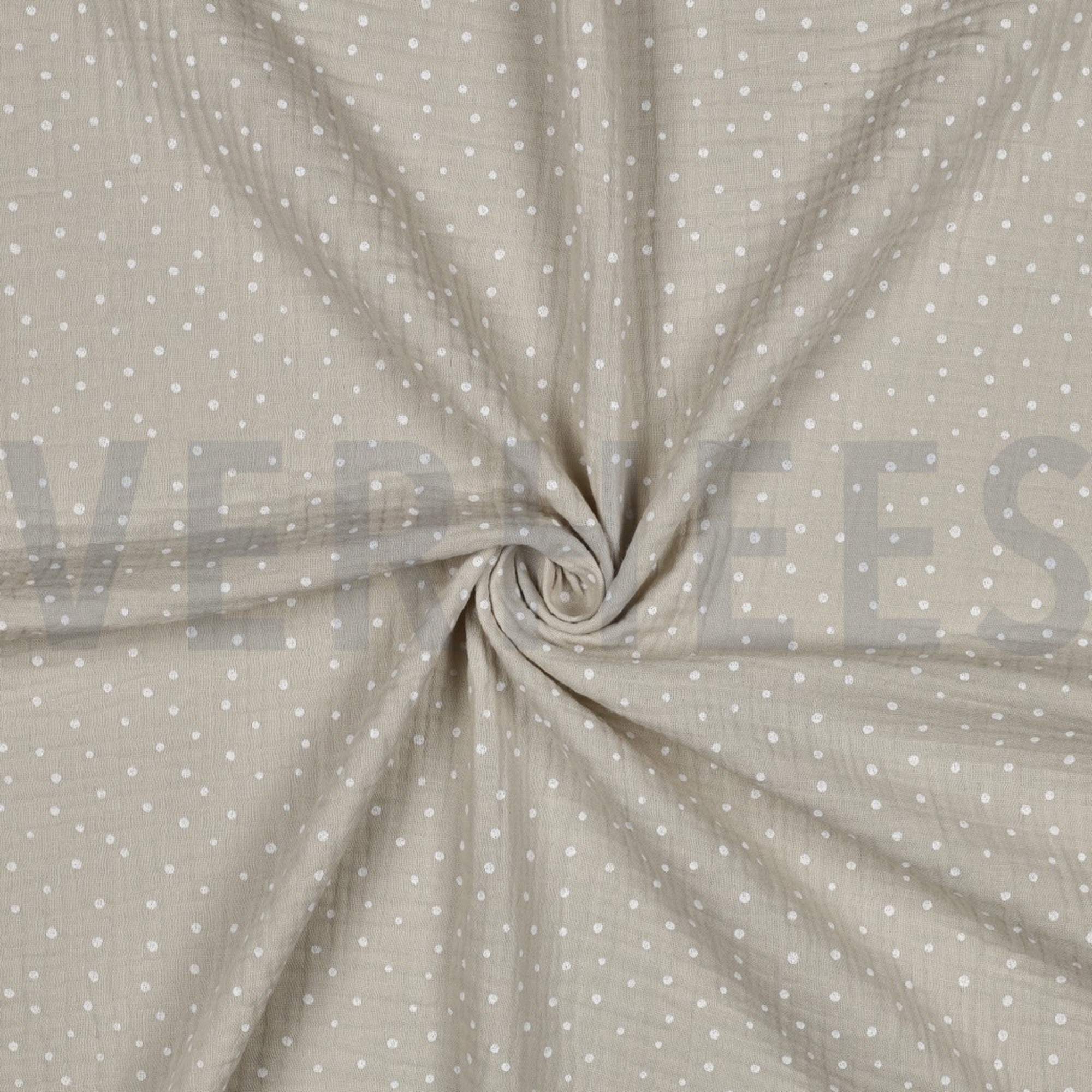 DOUBLE GAUZE LITTLE DOTS LIGHT SAND (high resolution) #3