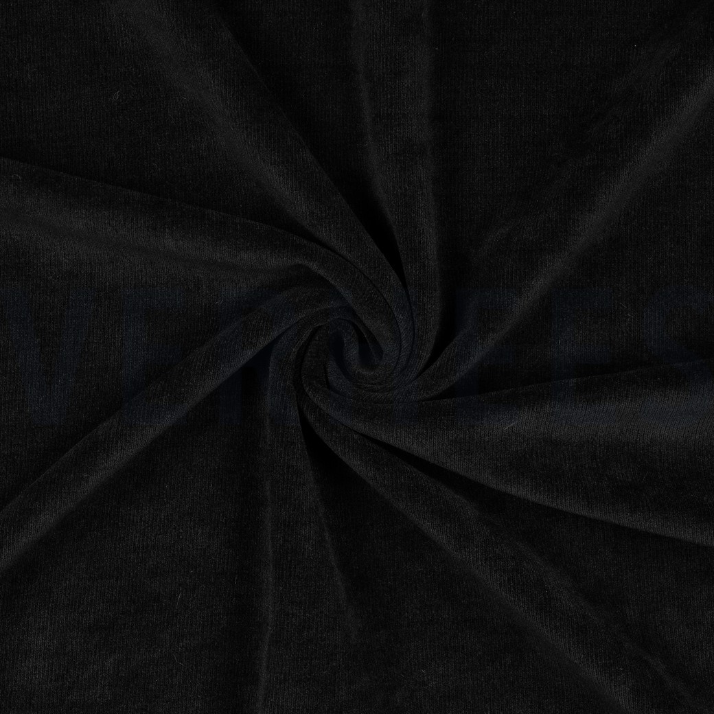 DOUBLE SIDED KNITTED VELOURS SHERPA BLACK #3
