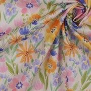 COTTON VOILE DIGITAL FLOWERS PEACH (thumbnail) #3