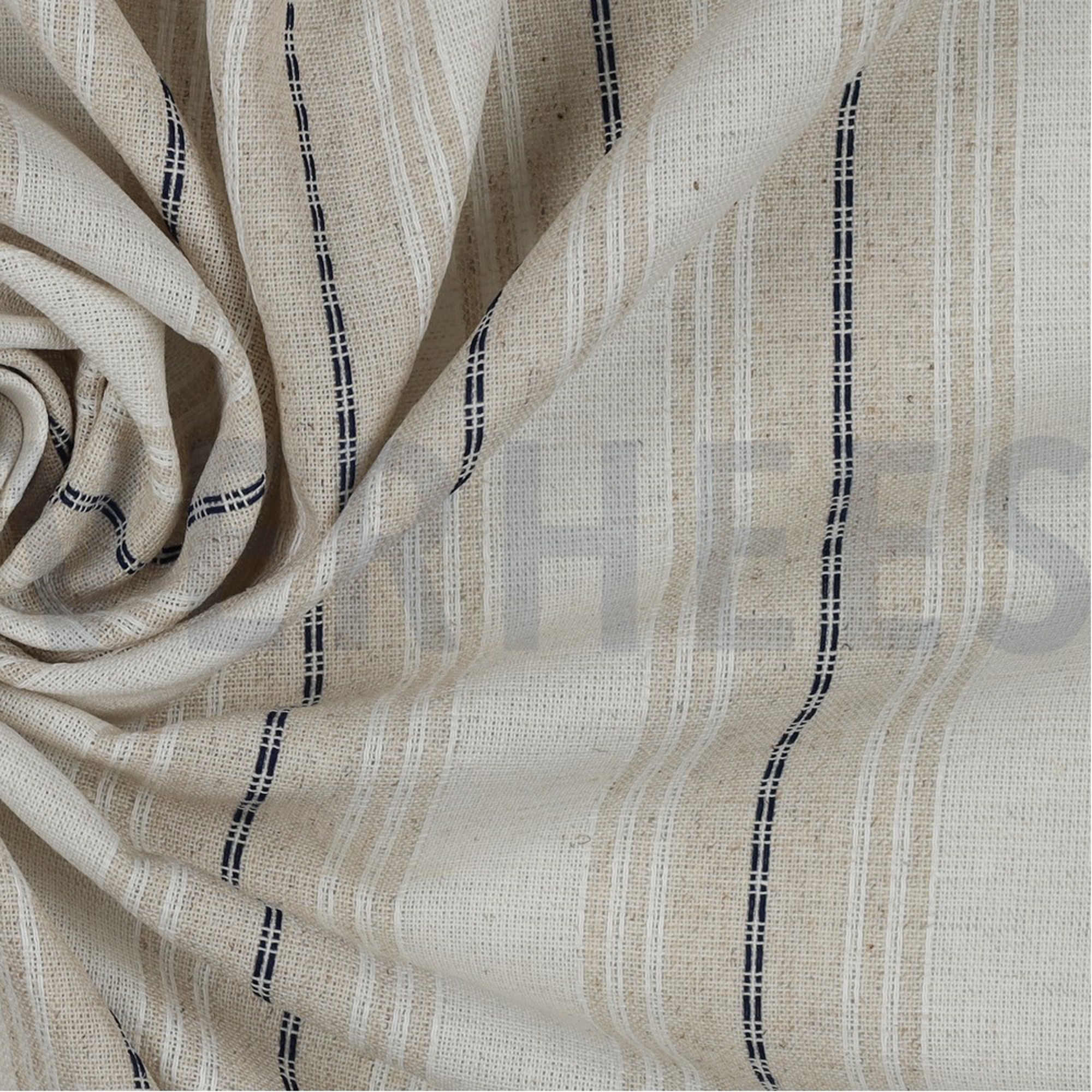 LINEN VISCOSE STRIPE NAVY (high resolution) #3