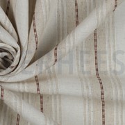 LINEN VISCOSE STRIPE BROWN (thumbnail) #3