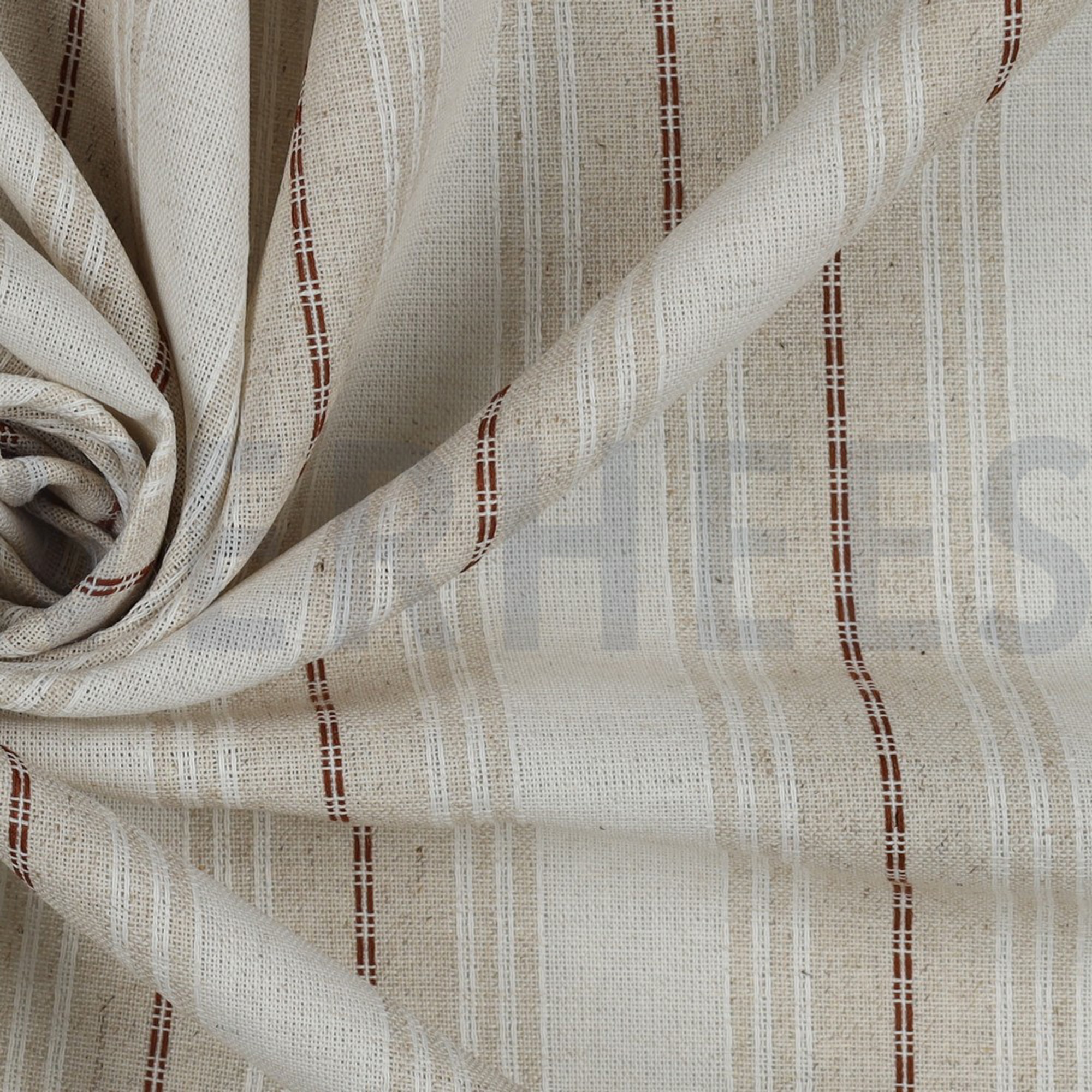 LINEN VISCOSE STRIPE BROWN (high resolution) #3