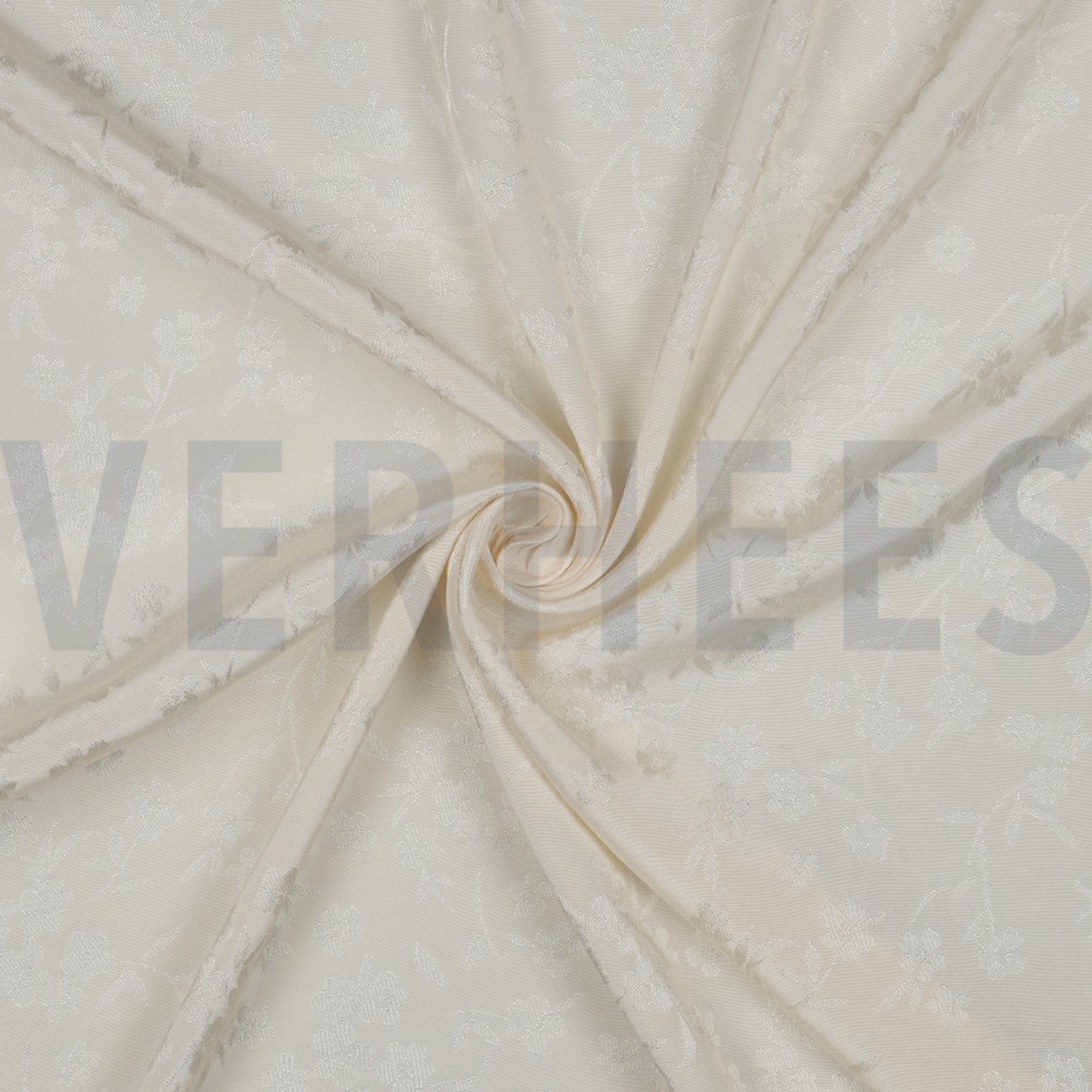 VISCOSE JACQUARD FLOWERS ECRU (high resolution) #3