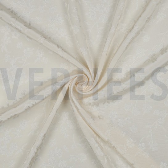 VISCOSE JACQUARD BLOEMEN ECRU #7