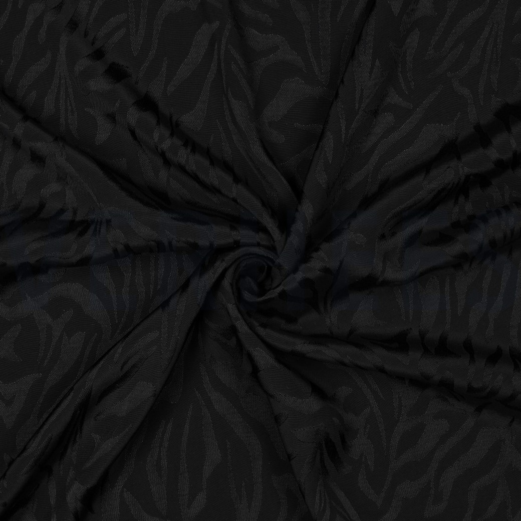 VISCOSE JACQUARD ANIMAL SKIN BLACK #3