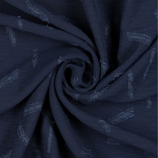 DOBBY JACQUARD STREIFEN MARINEBLAU #7