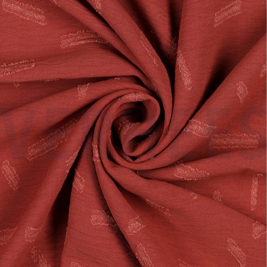 DOBBY JACQUARD STREIFEN ROUGE #7