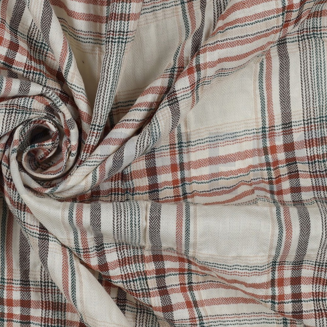 COTTON YARN DYED CHECK SAND #3