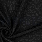 VISCOSE JACQUARD ANIMAL SKIN BLACK (thumbnail) #3