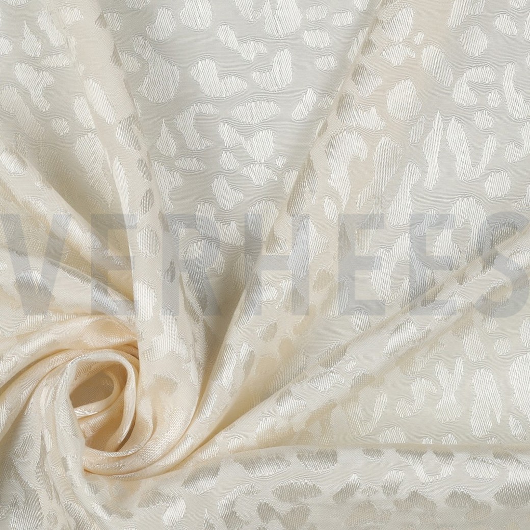 VISCOSE JACQUARD ANIMAL SKIN ECRU #3