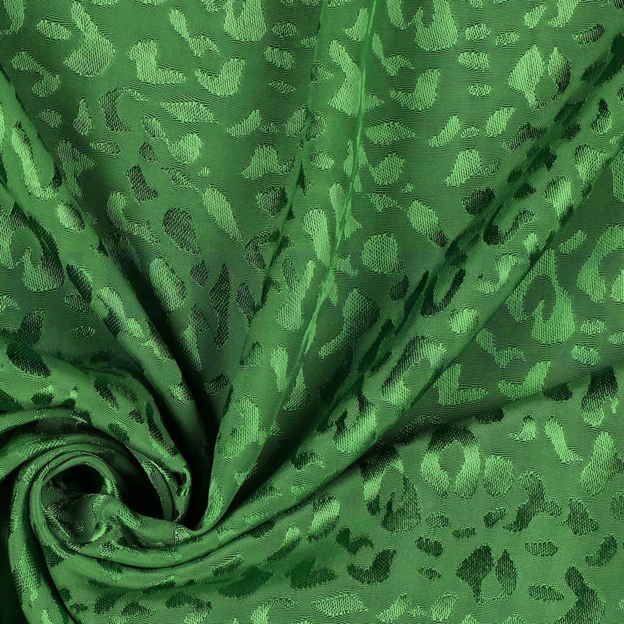 VISCOSE JACQUARD ANIMAL SKIN GREEN (high resolution) #3