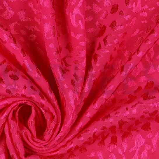 VISCOSE JACQUARD ANIMAL SKIN FUCHSIA #7
